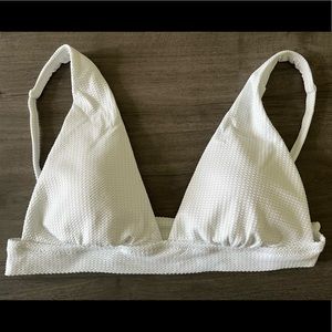 Aerie White Plunge Bikini Top